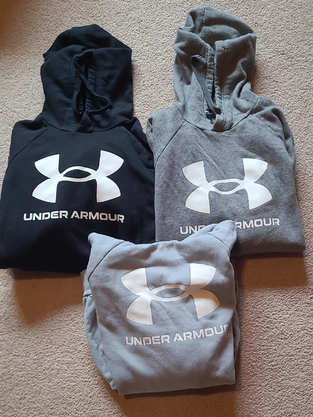 Under Armour Hooded Sweatshirts - Black & Gray Variants